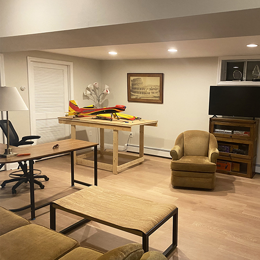 Cork Flooring - Basement - Blood French Oak