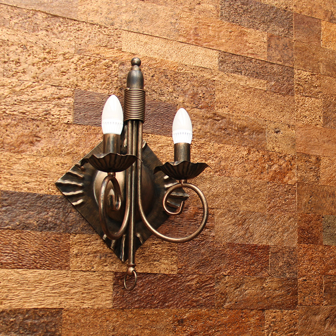 Wall Covering - Bark - Lamp Scene